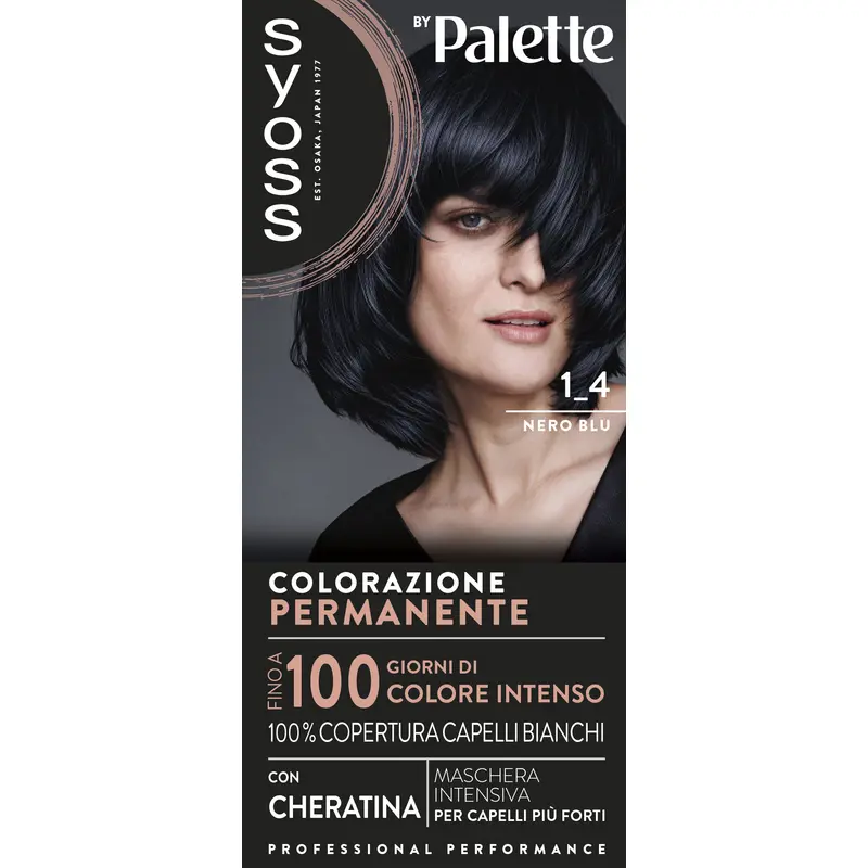 SYOSS by PALETTE COLORAZIONE PERMANENTE CON CHERATINA 1-4 NERO BLU