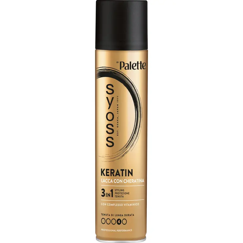 SYOSS by PALETTE LACCA KERATIN CON CHERATINA CON COMPLESSO VITAMINICO DI LUNGA DURATA 3in1 STYLING, PROTEZIONE, TENUTA 300 ML