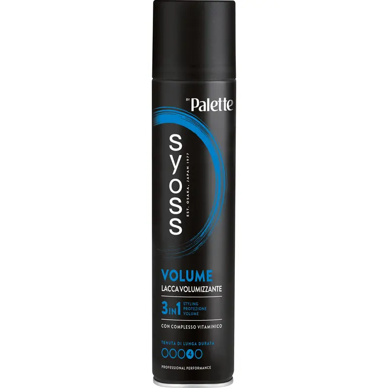 SYOSS by PALETTE LACCA VOLUME VOLUMIZZANTE CON COMPLESSO VITAMINICO DI LUNGA DURATA 3in1 STYLING, PROTEZIONE, VOLUME 300 ML