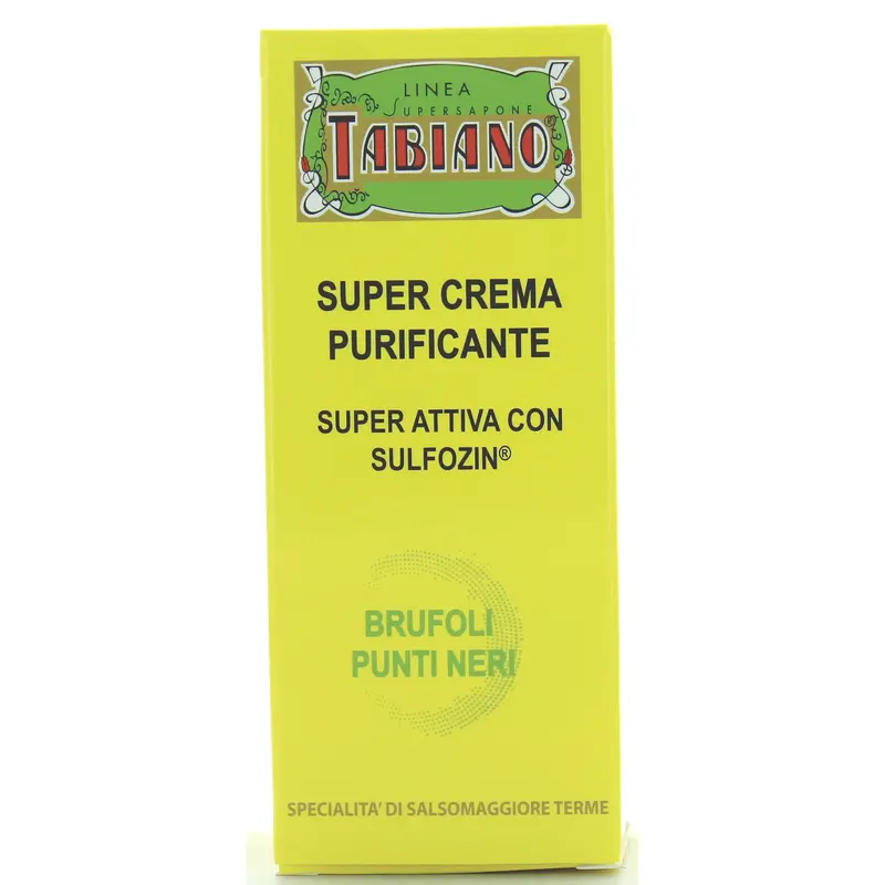 TABIANO SUPER CREMA PURIFICANTE CON SULFOZIN PER BRUFOLI E PUNTI NERI TUBO 50 ML - SPECIALITA' DI SALSOMAGGIORE TERME