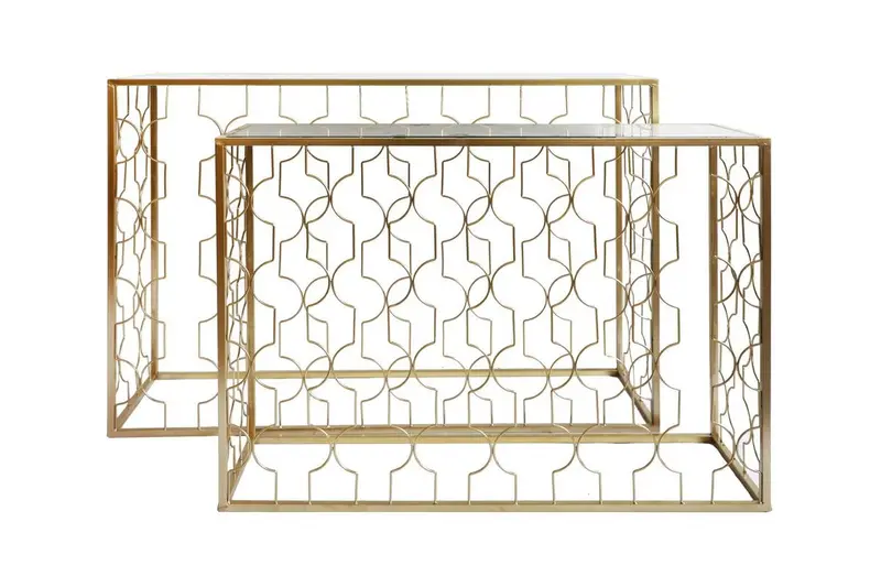 Tavolo Consolle ingresso in metallo colore oro 120cm | Rohome