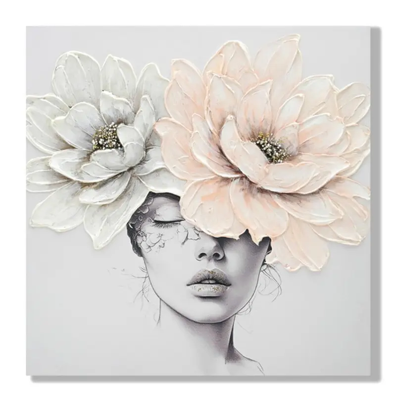 Tela decorativa ritratto con effetto 3d 80x80cm | Rohome