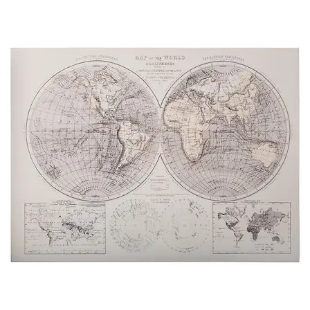 Tela stampata con mappamondo | Rohome