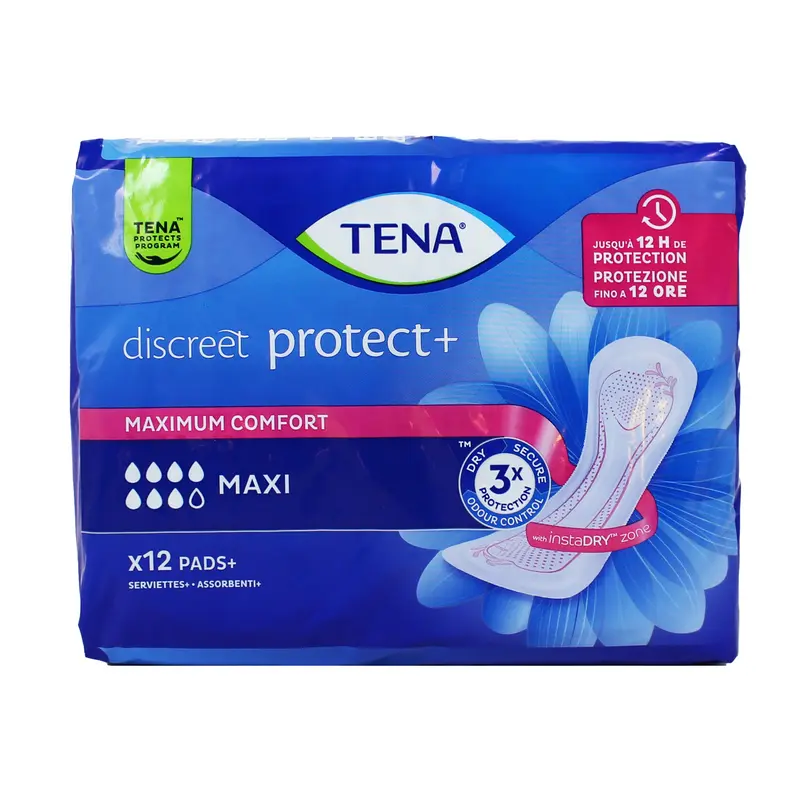 TENA DISCREET MAXI 12 PZ ASSORBENTI PLUS DISPOSITIVO MEDICO CE CL1