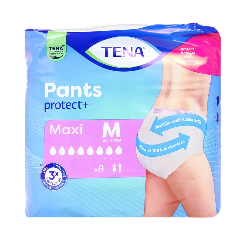 TENA PANTS MAXI MEDIO 80-110 CM 8 PZ UNISEX