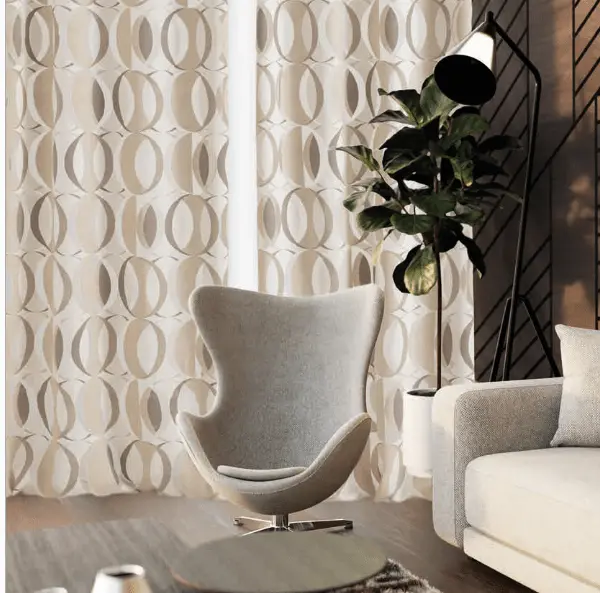 Tenda eclissi tortora con occhielli H. 290cm | rohome
