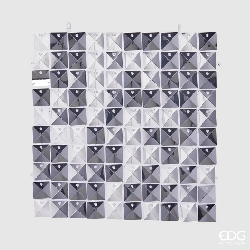 Tenda pannello glitter quadrata colore Argento | Rohome