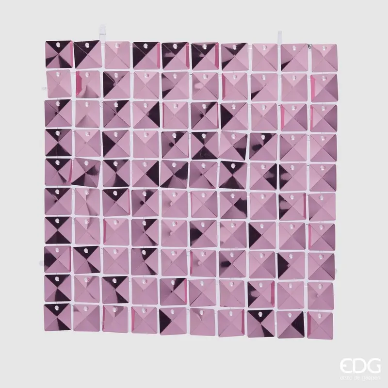 Tenda pannello glitter quadrata colore Rosa | Rohome