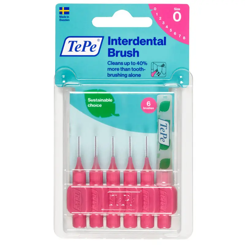 TEPE SCOVOLINO ROSA ISO SIZE 0 0,4mm BLISTER 6 PEZZI