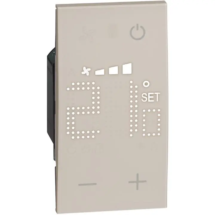 Termostato BTicino KM4691 Living Now - Elettronico Display Sabbia 2 Moduli Digitale