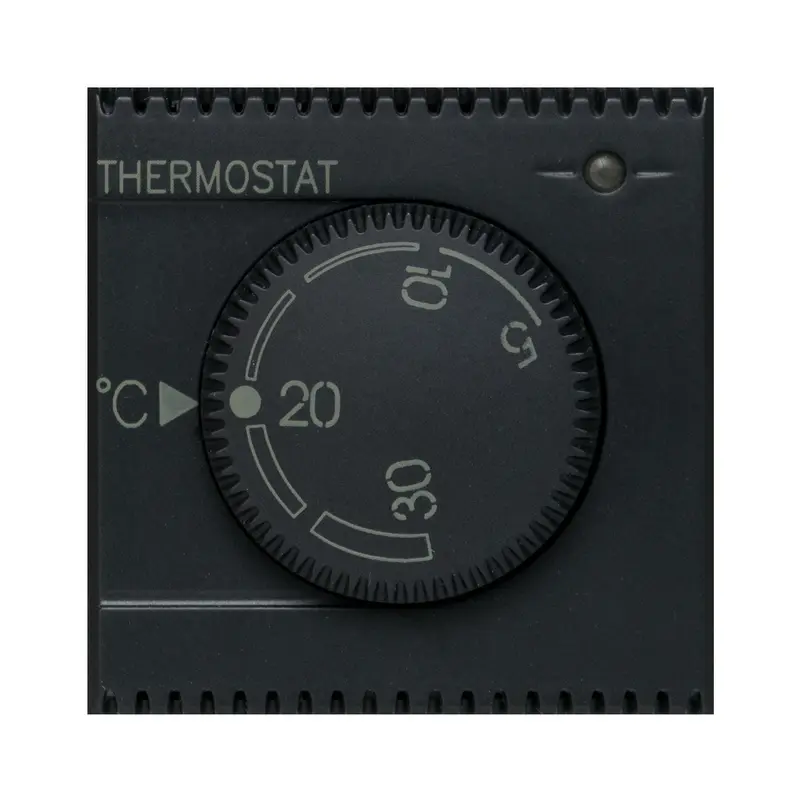 Termostato Elettronico AVE 445085 Serie Tekla - Ambiente 230VAC 2 Moduli Antracite