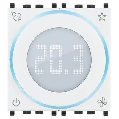Termostato Elettronico Domotico VIMAR 2971.B - Incasso Bianco 2 Moduli