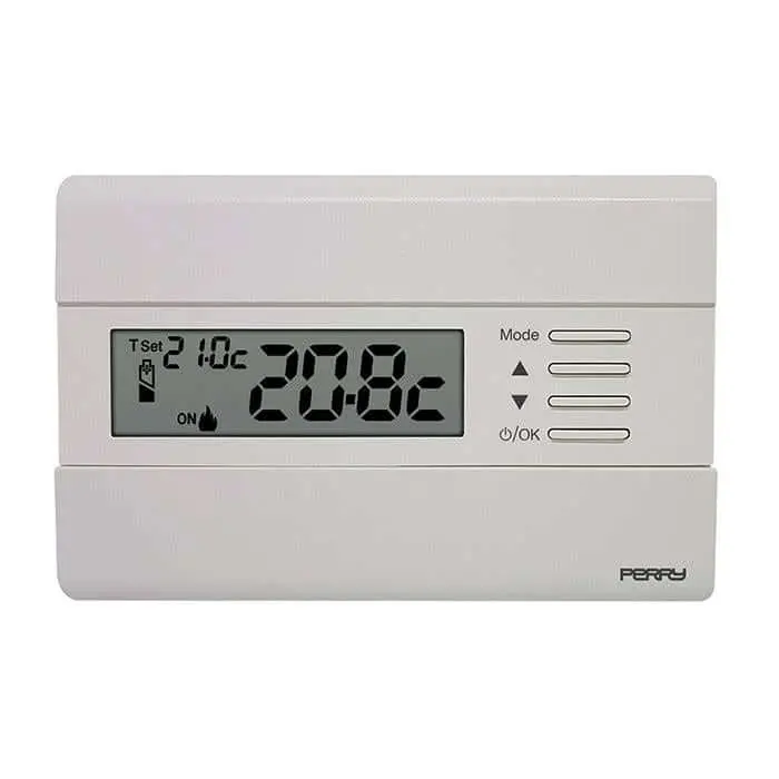 Termostato Elettronico Perry TE011B – Da Parete con Display SLIM