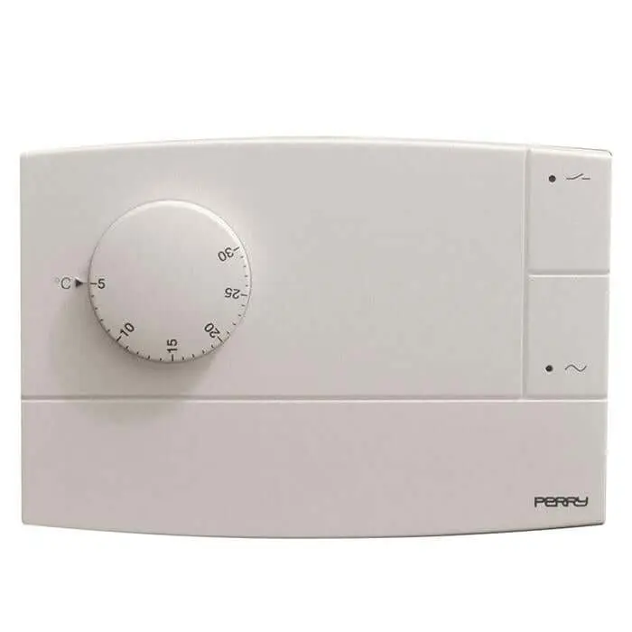 Termostato Elettronico Perry TE500B – Parete con Spia Bianco