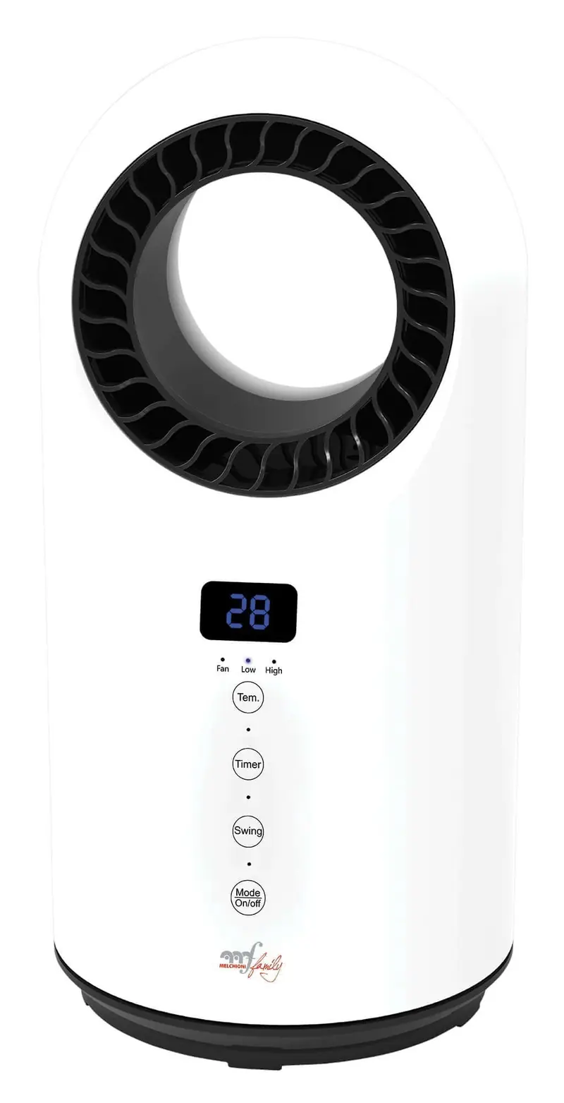 Termoventilatore Ceramico Melchioni 1500W Senza Pale - Touch Display LED Rotazione