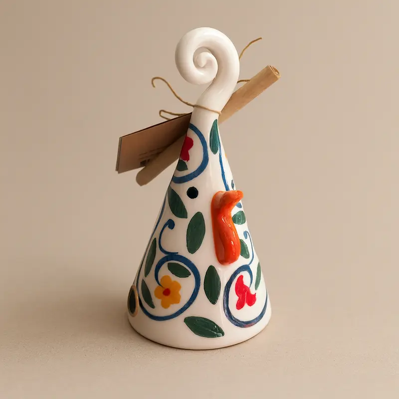 Terre di Scirocco Campana La Gallina Ceramica Le Guarattelle H 15 cm