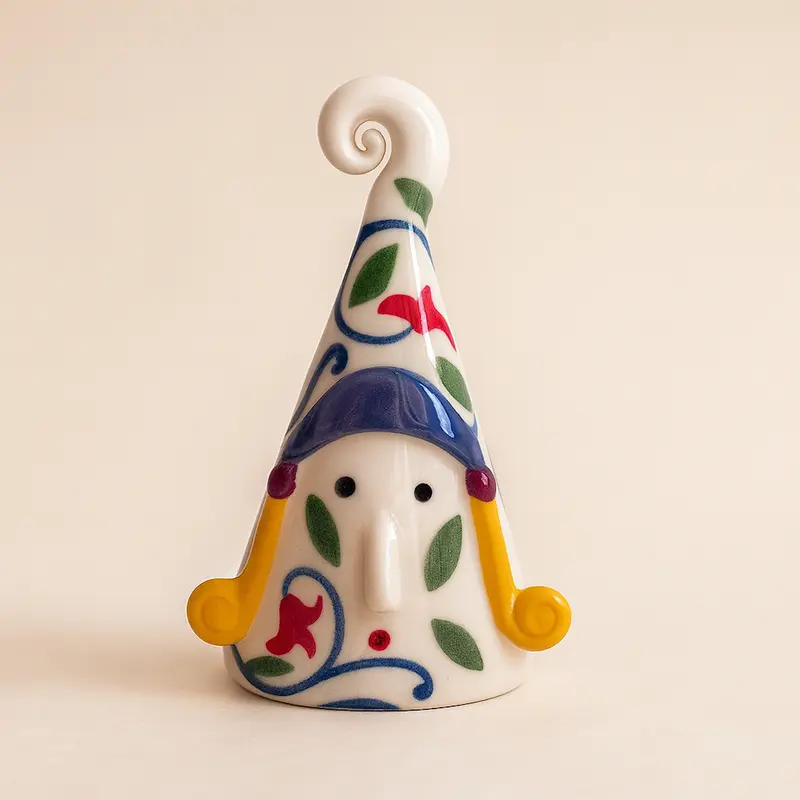 Terre di Scirocco Campana La Sposa Ceramica Le Guarattelle H 15 cm