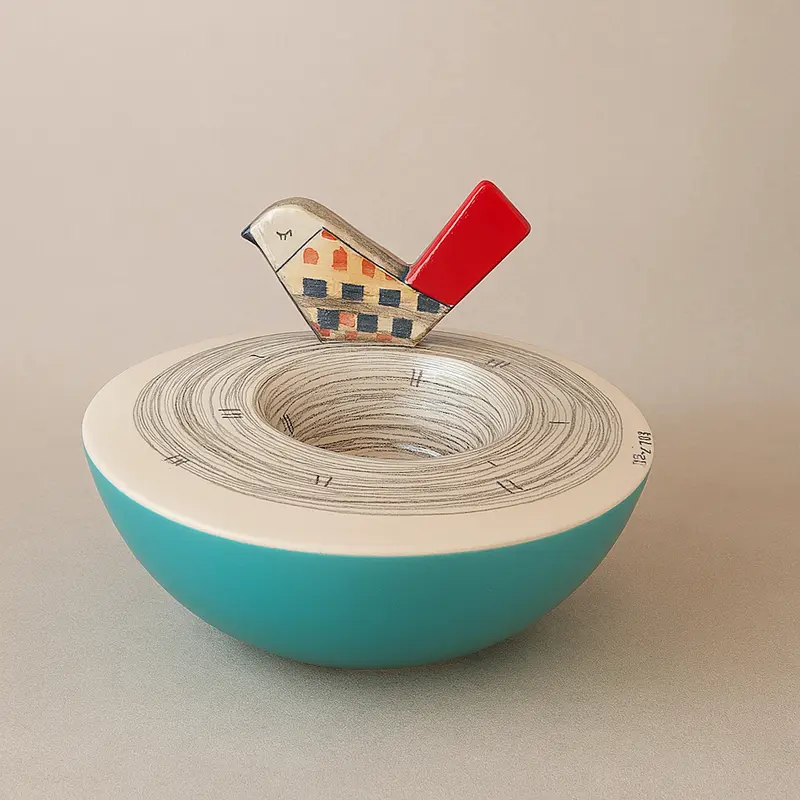 Terre di Scirocco Piazzetta Rondine Ceramica Artistica 21x15 cm
