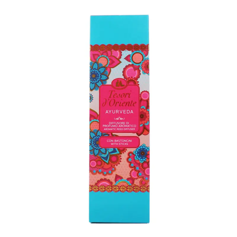 TESORI D'ORIENTE DIFFUSORE DI PROFUMO AMBIENTE CON BASTONCINI AYURVEDA 200 ML