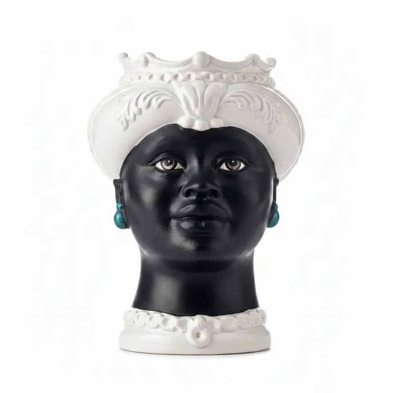 Testa di Moro Verus bianco volto nero Lady H 12cm | Rohome