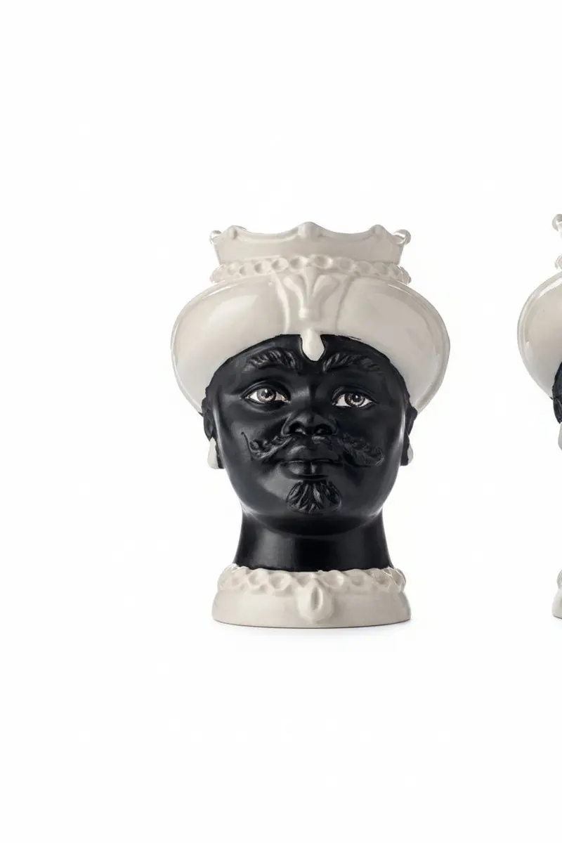 Testa di Moro Verus bianco volto nero Man H 12cm | Rohome