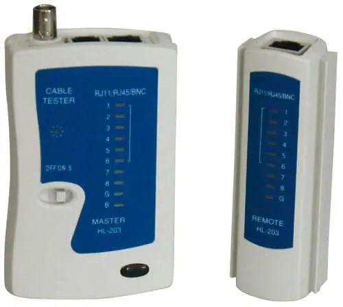 Tester Cavi di Rete Melchioni HL-203 - RJ11/RJ45/BNC per LAN e Coassiali