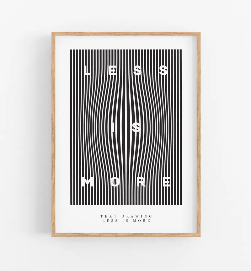 Text Drawing Less is More