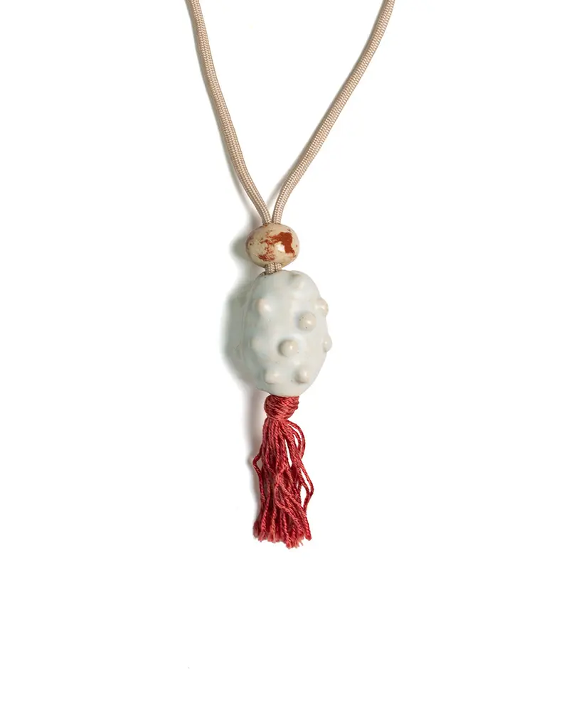 Textured Ceramic Mala Pendant – Archeperla