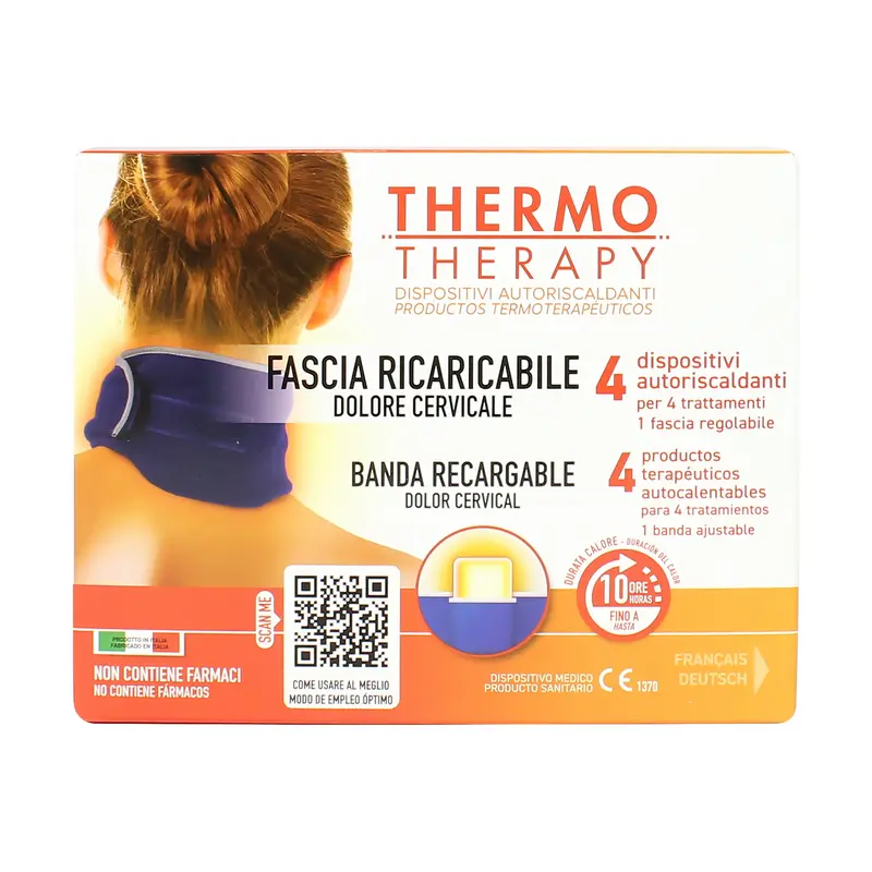 THERMO THERAPY FASCIA DOLORE CERVICALE + 4 DISPOSITIVI AUTORISCALADANTI PER 4 TRATTAMENTI