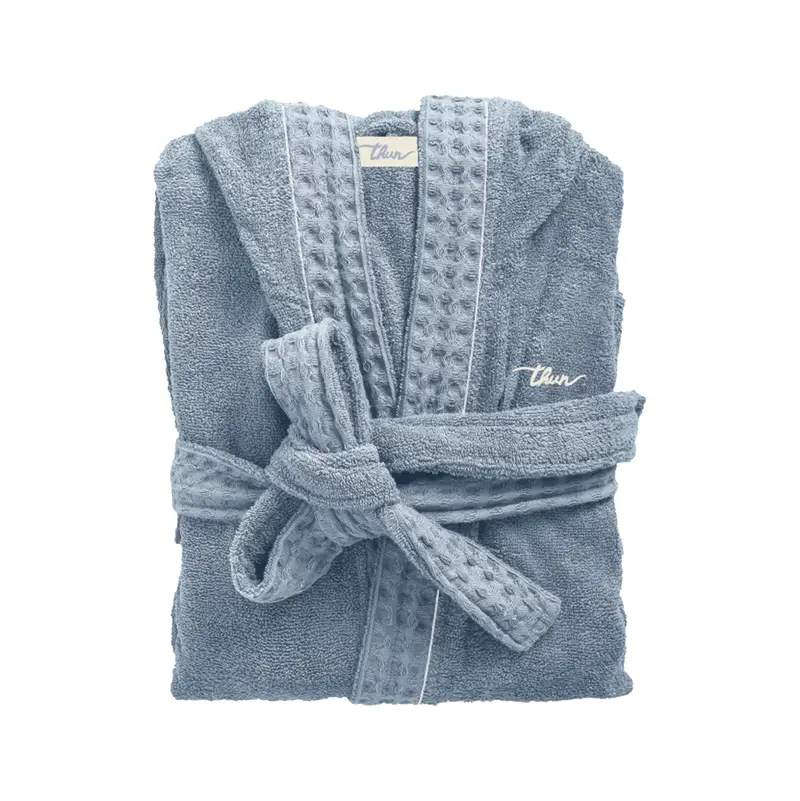 Thun - Accappatoio in spugna Iconic Elegance azzurro s/m | Rohome