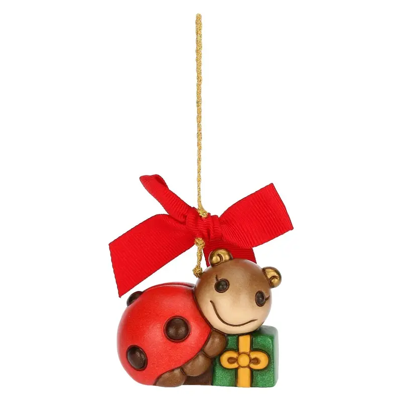 Thun - Addobbo natalizio coccinella con pacco | rohome