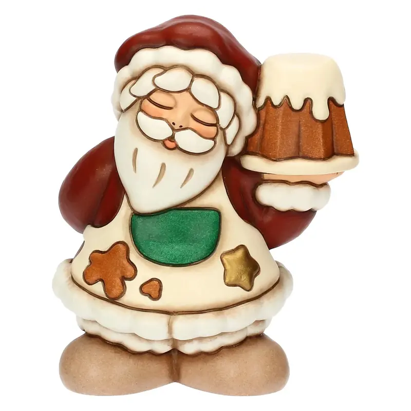 Thun - Babbo Natale con pandoro in ceramica medio | Rohome