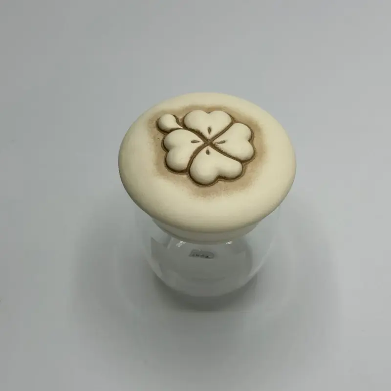 Thun - Barattolo con coperchio in ceramica quadrifoglio | Rohome
