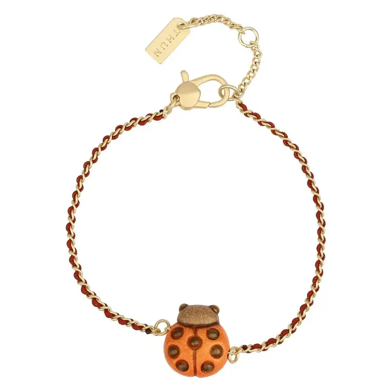 Thun - Bracciale catena e tessuto con coccinella | Rohome