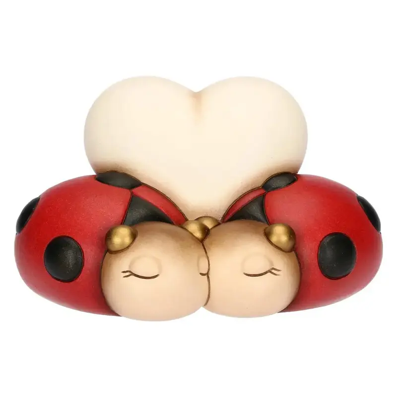 Thun - Coppia Coccinella Ella con cuore in ceramica | Rohome