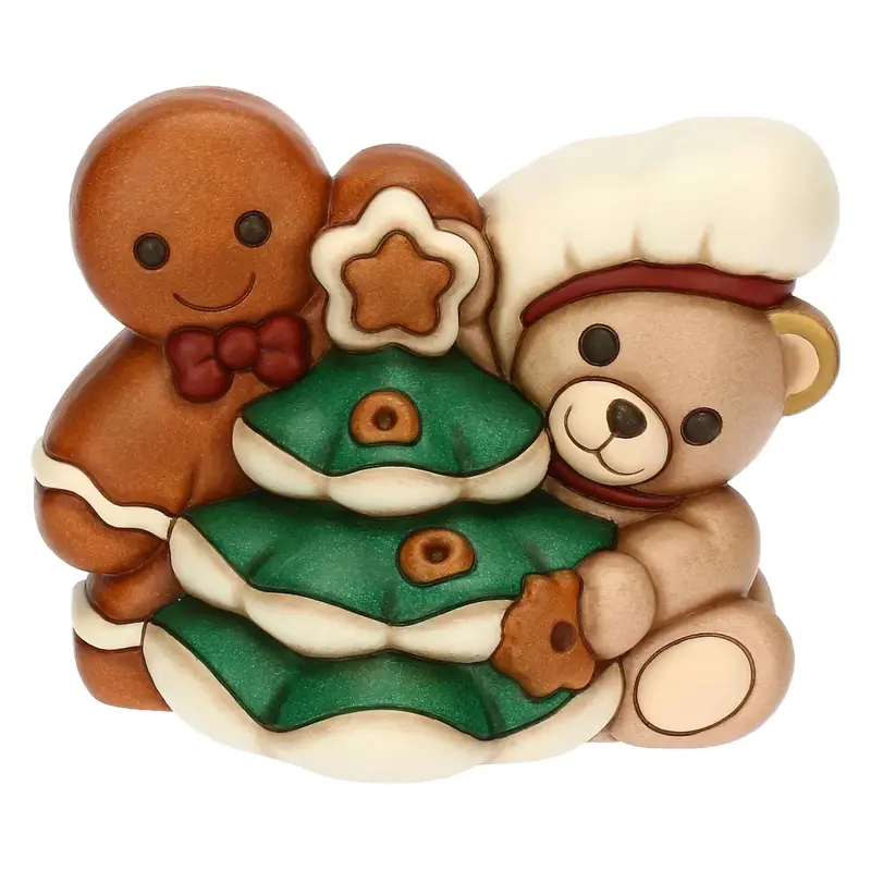 Thun - Coppia Teddy e omino di pan di zenzero Pepi in ceramica | Rohome