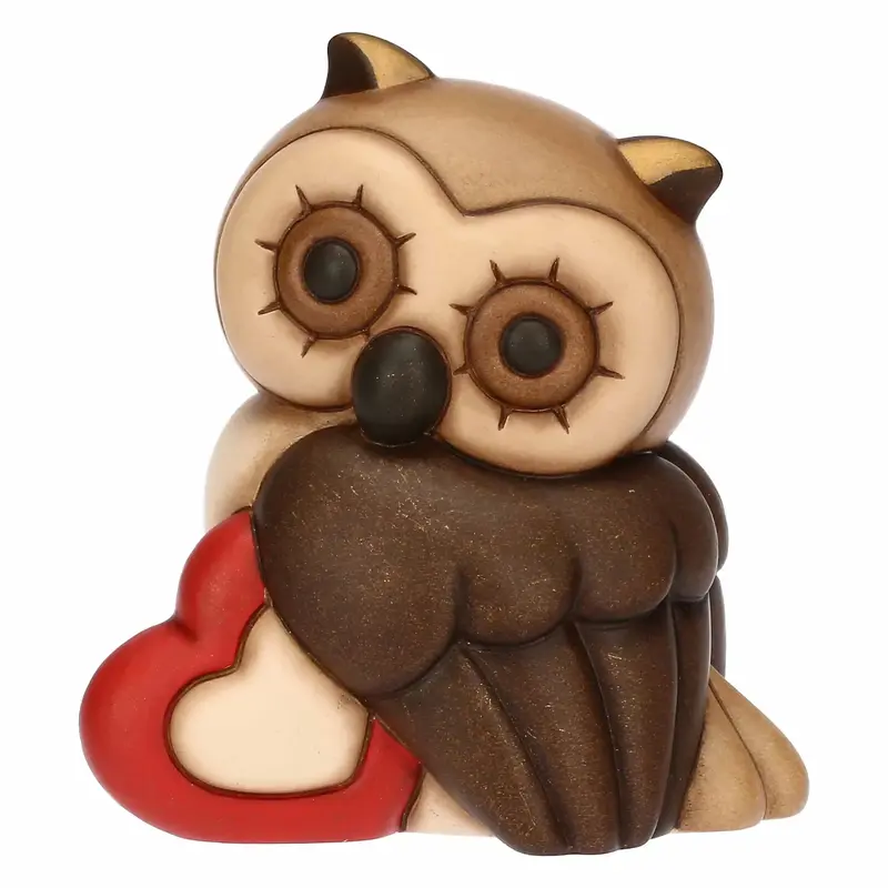 Thun- Gufo Lucky con cuore in ceramica | rohome