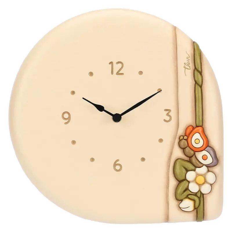 Thun - orologio da parete country bloom con farfalla e fiori| Rohome