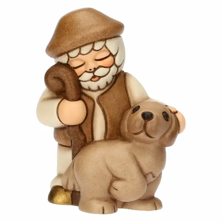 Thun - Pastore con cane beige Presepe | Rohome