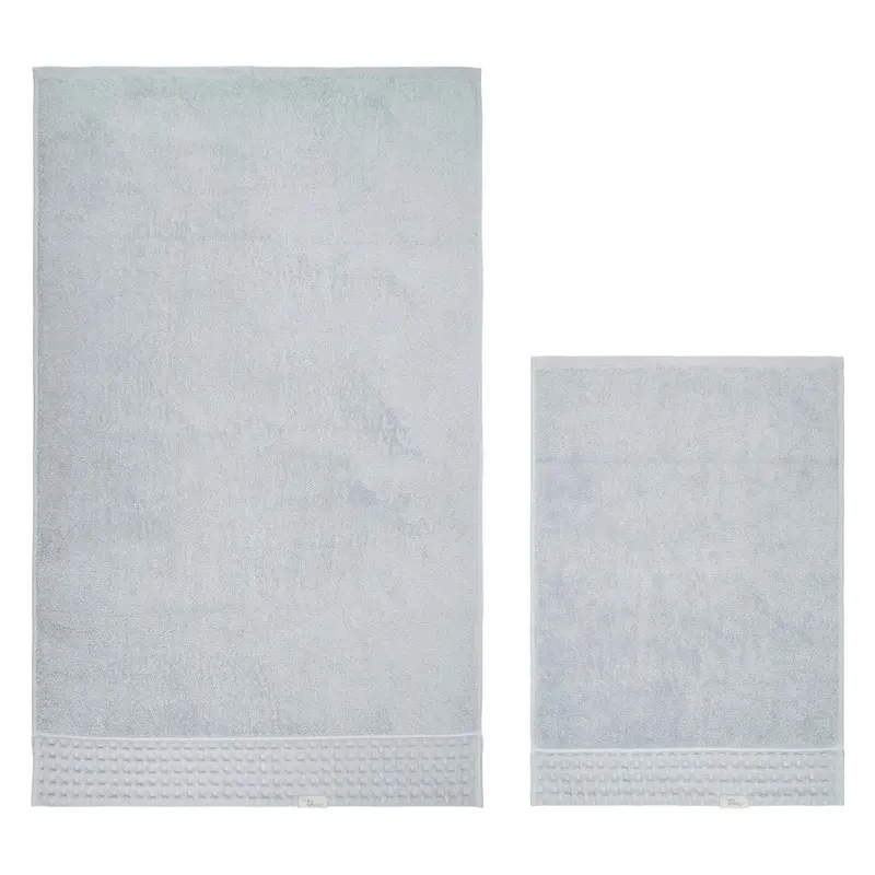 Thun - Set 2 Asciugamani Azzurri in cotone | Rohome