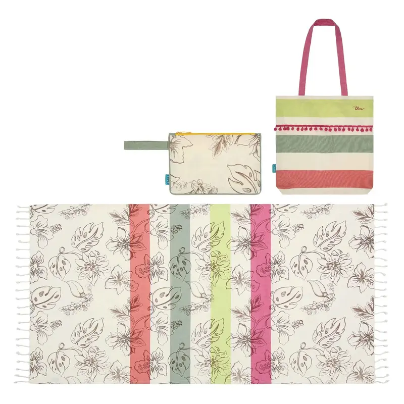 Thun - Set borsa, pochette e telo mare Eleganza Esotica | Rohome