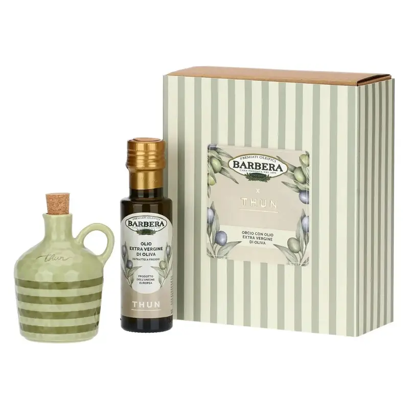 Thun - Set Oliera con olio in ceramica verde antico | Rohome