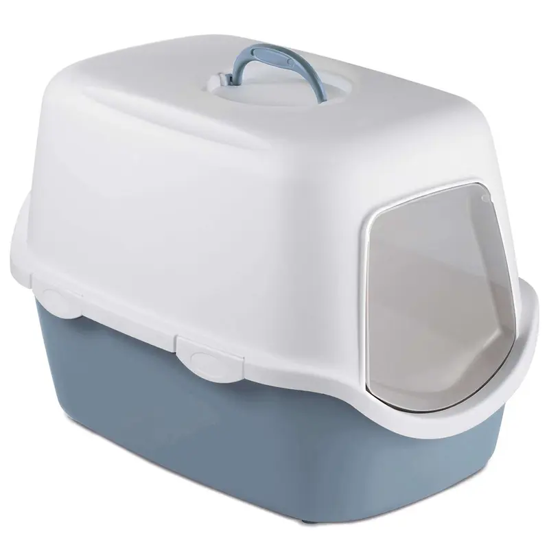 Toilette Cathy Blu Acciaio/Bianco