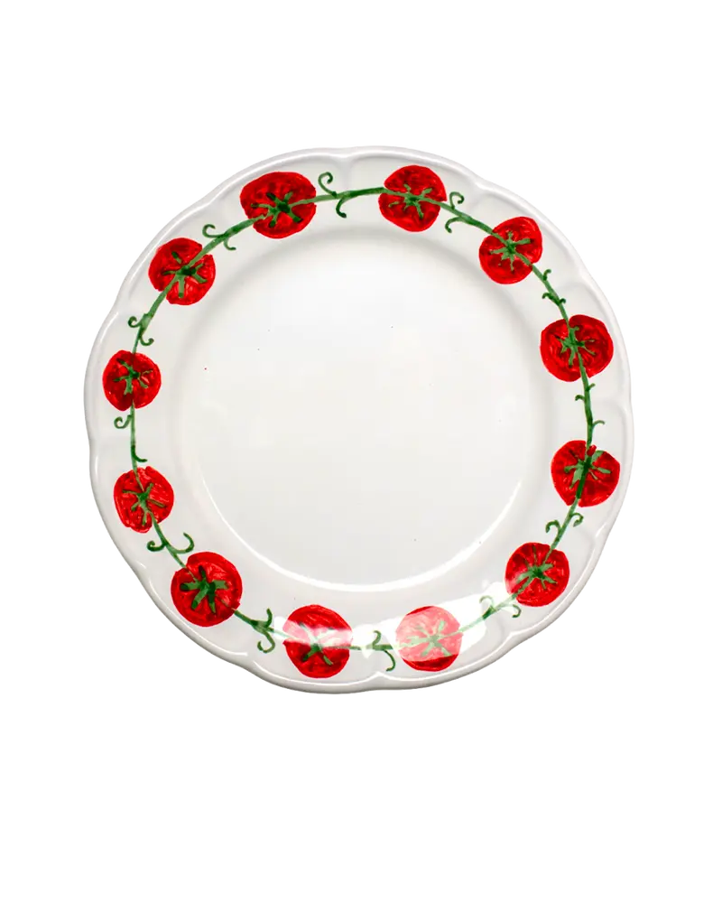 Tomato Dinner Plate- Tomato Garland