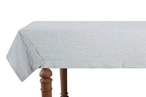 Tovaglia da tavola in 100% puro lino lavato delavè stone washed morbido resistente elegante made in italy  GRIGIO FUMO