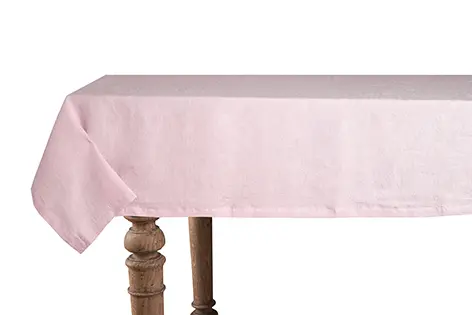 Tovaglia da tavola in 100% puro lino lavato delavè stone washed morbido resistente elegante made in italy  ROSA