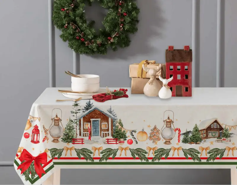 Tovaglia rettangolare winter house natalizia 240cm | Rohome