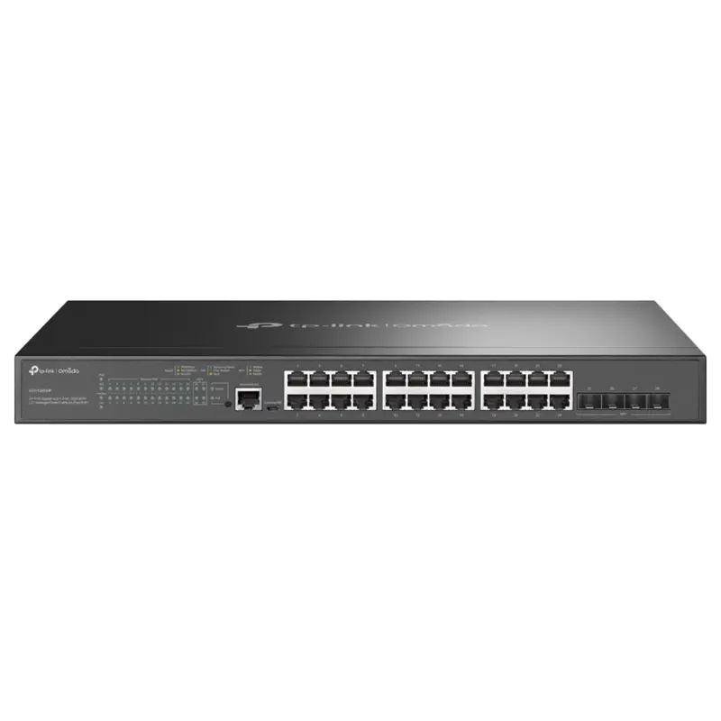 TP-Link Omada SG3428XMP switch di rete Gestito L2+ Gigabit Ethernet (10/100/1000) Supporto Power over Ethernet (PoE) 1U Nero