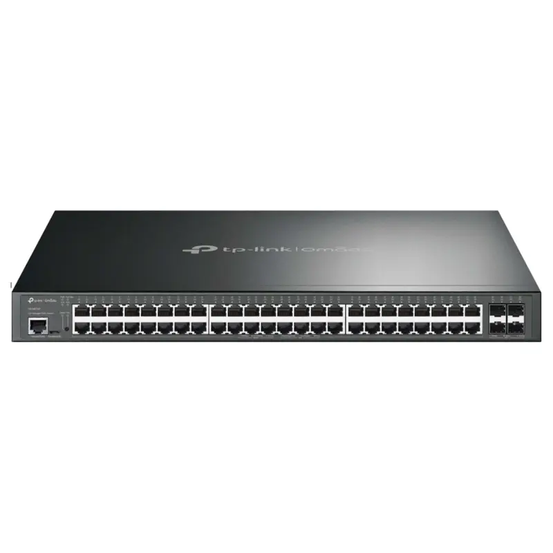 TP-Link Omada SG3452XP switch di rete Gestito L2+ Gigabit Ethernet (10/100/1000) Supporto Power over Ethernet (PoE) 1U Nero