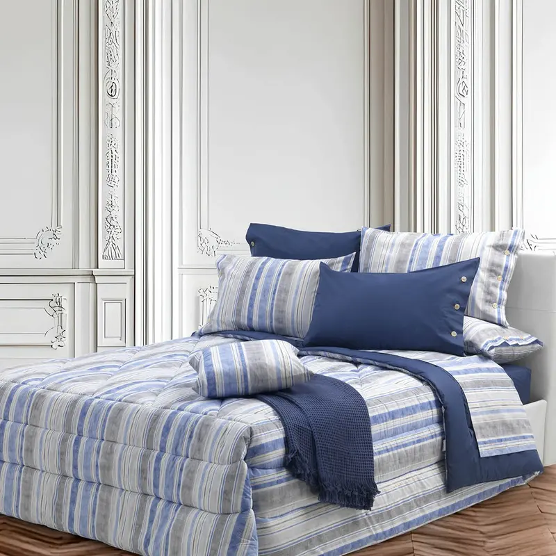 Trapunta Bellora Stripes gold Geometrico in Percalle